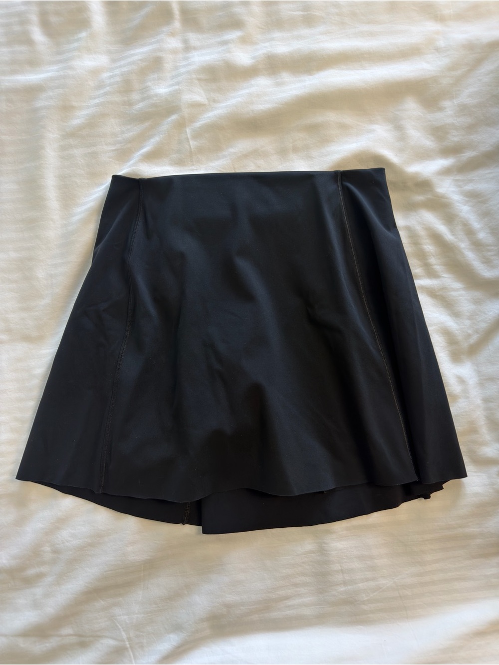 SPANX Black Flared Mini Skirt